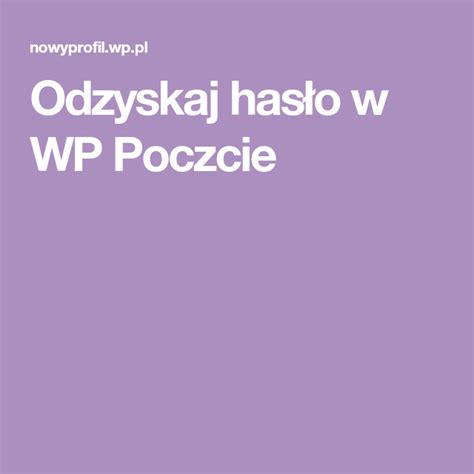 Odzyskaj hasło w Poczcie o2